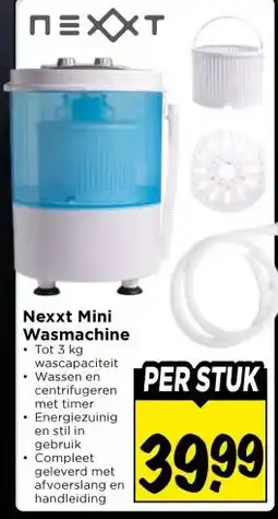 Vomar Voordeelmarkt Nexxt Mini Wasmachine aanbieding