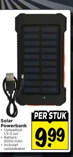 Vomar Voordeelmarkt Solar Powerbank aanbieding