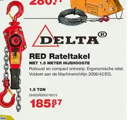 De Boer Drachten DELTAⓇ RED Rateltakel aanbieding