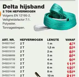 De Boer Drachten Delta hijsband aanbieding