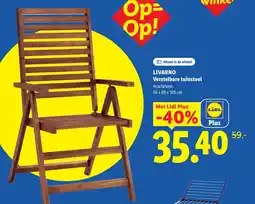 Lidl Livarno Verstelbare Tuinstoel aanbieding
