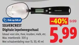 Lidl Silvercrest Digitale lepelweegschaal aanbieding