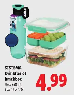Lidl Sistema Drinkfles of lunchbox aanbieding