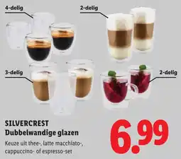 Lidl Silvercrest Dubbelwandige Glazen aanbieding
