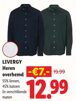 Lidl Livergy Heren overhemd aanbieding