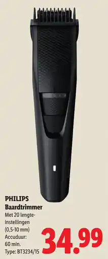 Lidl Philips Baardtrimmer aanbieding