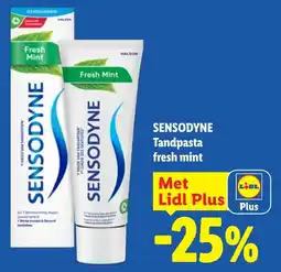 Lidl Sensodyne Tandpasta fresh mint aanbieding