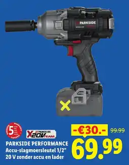 Lidl Parkside Performance Accu-slagmoersleutel 1/2" 20 V zonder accu en ladPARKSIDE PERFORMANCE aanbieding