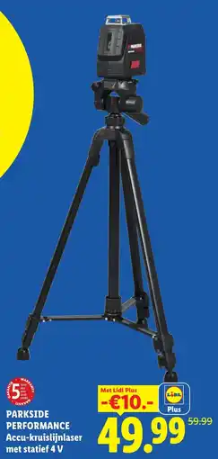 Lidl Parkside performance accu kruislijnlaser met statief 4 V aanbieding
