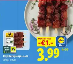 Lidl Kipfiletspiesjes Saté aanbieding