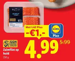 Lidl Zalmfilet op Huid aanbieding