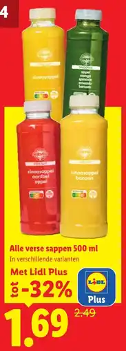 Lidl Alle Verse Sappen aanbieding