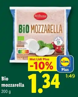 Lidl Bio Mozzarella aanbieding