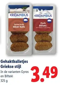 Lidl Gehaktballetjes Griekse Stijl aanbieding