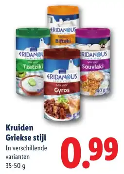Lidl Kruiden Griekse stijl aanbieding