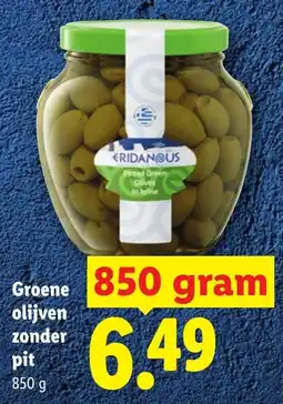 Lidl Groene olijven zonder pit aanbieding