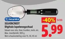 Lidl Silvercrest Digitale lepelweegschaal aanbieding
