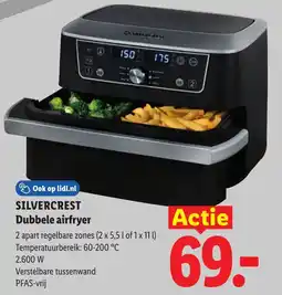 Lidl Silvercrest Dubbele airfryer aanbieding