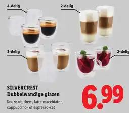 Lidl Silvercrest Dubbelwandige glazen aanbieding