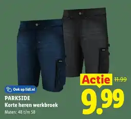 Lidl Parkside Korte heren werkbroek aanbieding
