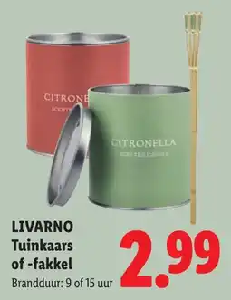 Lidl Livarno tuinkaars of fakkel aanbieding