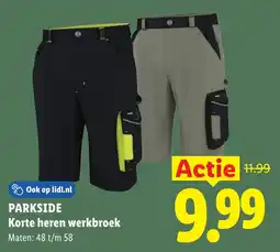 Lidl Parkside Korte heren werkbroek aanbieding