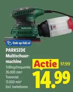 Lidl Parkside Multischuur machine aanbieding