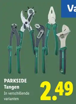 Lidl Parkside tangen aanbieding