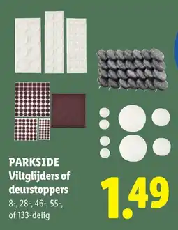 Lidl Parkside viltglijders of deurstoppers aanbieding