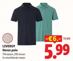 Lidl Livergy heren polo aanbieding