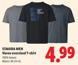 Lidl Esmara men Heren oversized T-shirt aanbieding