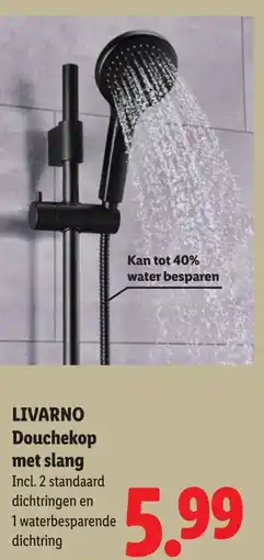 Lidl Livarno douchekop met slang aanbieding