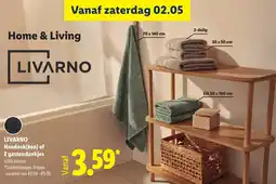 Lidl Livarno handoekken of 2 gastendoekjes aanbieding