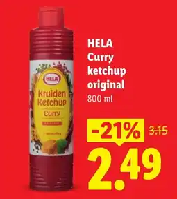 Lidl Hela curry ketchup original aanbieding