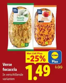 Lidl Verse focaccia aanbieding