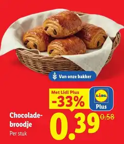 Lidl Chocolade broodje aanbieding