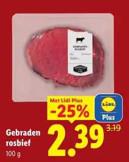 Lidl Gebraden rosbief aanbieding