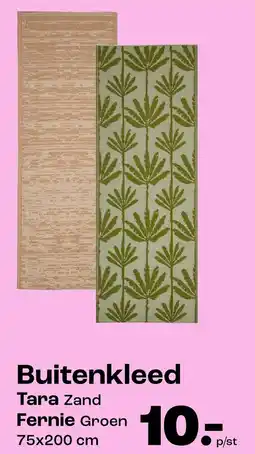 Kwantum Buitenkleed Tara Zand Fernie Groen aanbieding