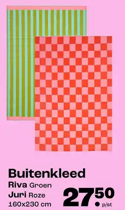 Kwantum Buitenkleed Riva Groen Juri Roze aanbieding