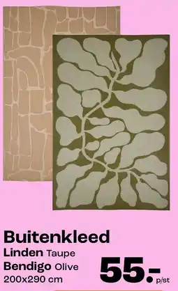 Kwantum Buitenkleed Linden Taupe Bendigo Olive aanbieding