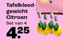 Kwantum Tafelkleed- gewicht Citroen aanbieding