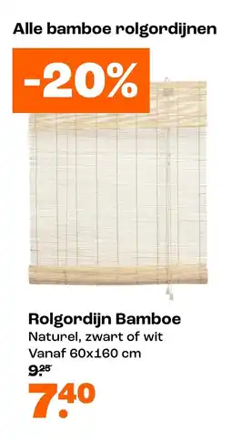 Kwantum Rolgordijn Bamboe aanbieding