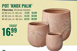 GroenRijk Pot 'knox palm' fiberclay aanbieding