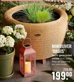 GroenRijk Minivijver 'orbis' 100% gerecycled wicker aanbieding