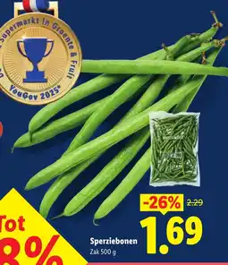 Lidl Sperziebonen aanbieding