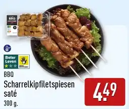 ALDI BBQ Scharrelkipfiletspiesen saté aanbieding