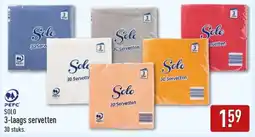 ALDI Solo 3 Laags Servetten aanbieding