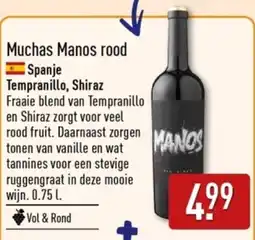 ALDI Muchas Manos Rood aanbieding