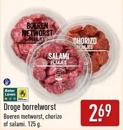 ALDI Droge borrelworst aanbieding