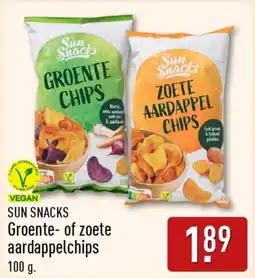 ALDI Sun Snacks Groente-of zoete aardappelchips aanbieding